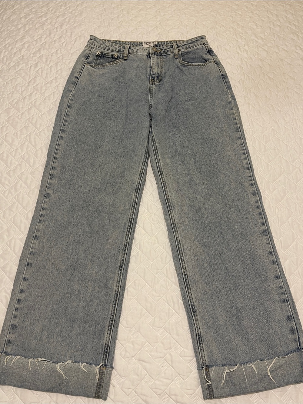 Princess Polly Wide Leg Jeans in Light Wash